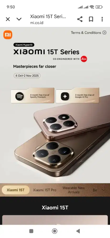 Xiaomi 15T Pro 12/1TB Garansi Resmi