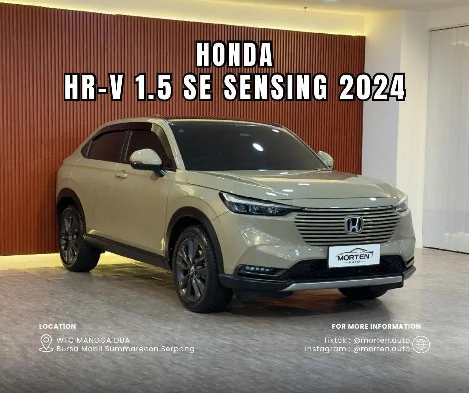 Honda HR-V 1.5L SE Sensing 2024 Odo 6 Ribu Record Antik Bergaransi