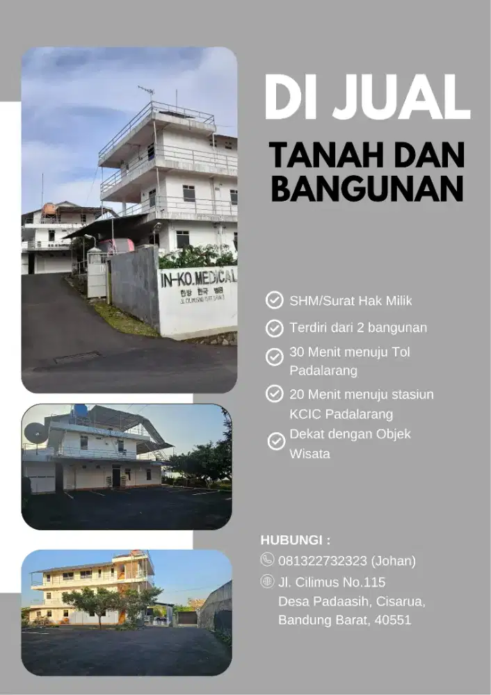 Jual Rumah bekas praktek klinik akupuntur Ada ruangan penginapan