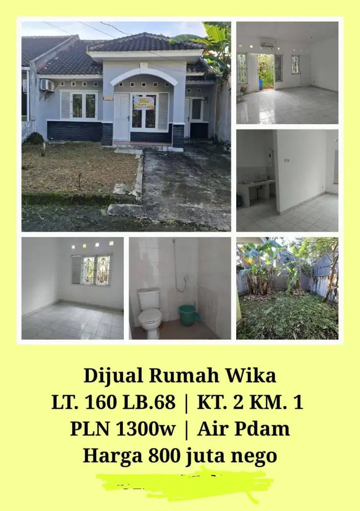 Di jual rumah dengan tanah besar di Wika Balikpapan