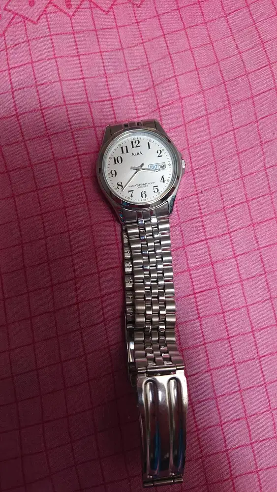 Alba AQGK475 10 bar water resist stainless steel battery