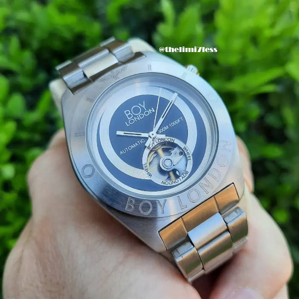 Jam tangan Boy London Wheel automatic open heart ref S063