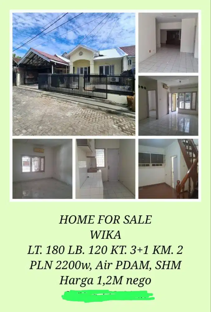 Di jual rumah dengan tanah yang besar di wika balikpapan