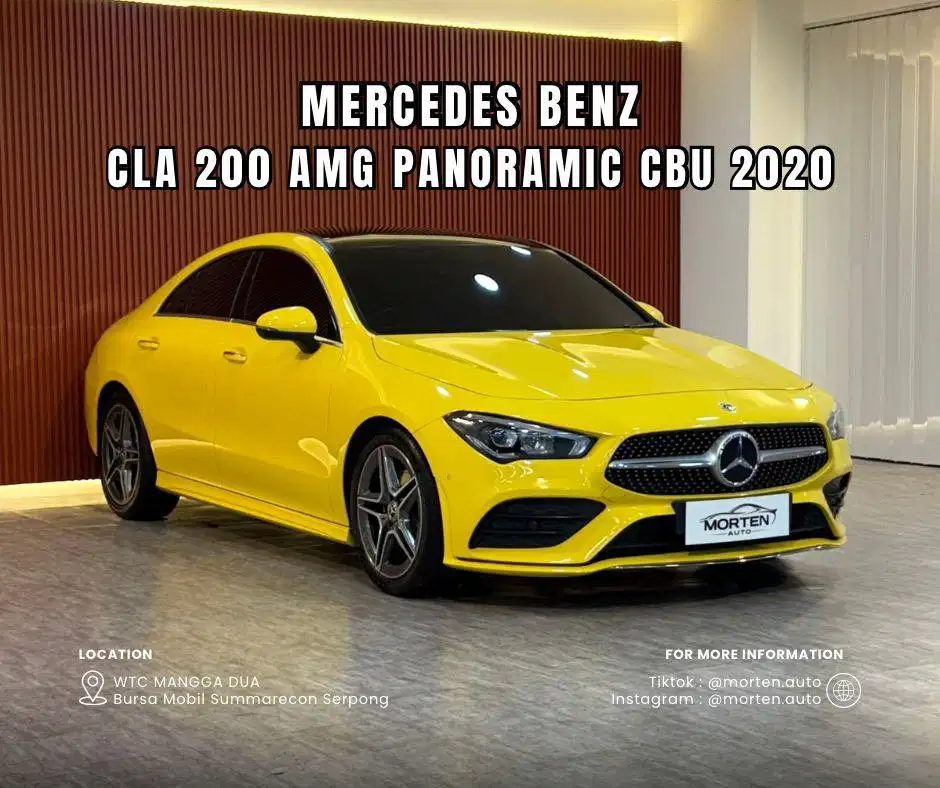 Mercedes Benz CLA 200 AMG Panoramic CBU 2020 Km 41 Ribu Record Garansi