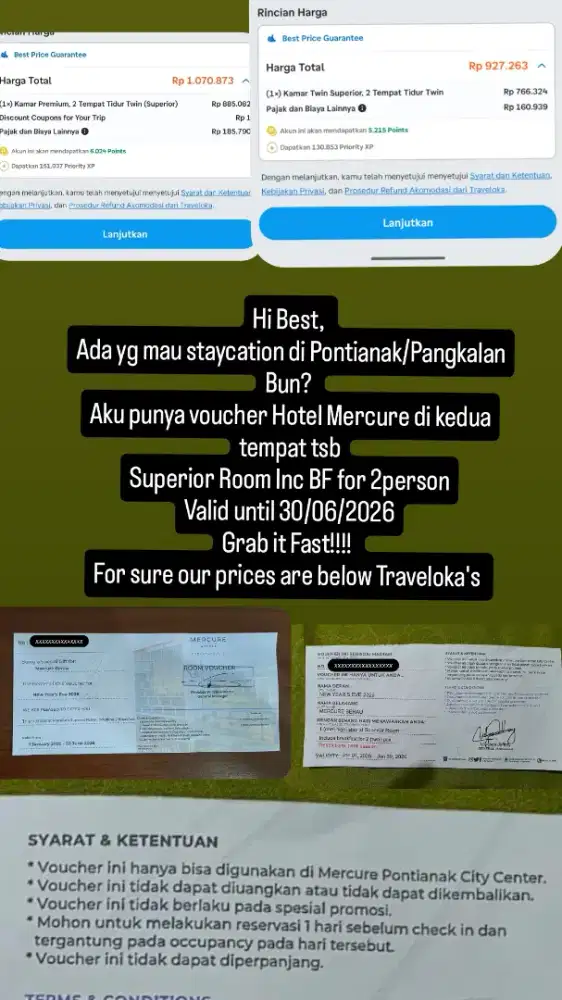 Voucher Hotel Mercure Pontianak dan Pangkalan Bun