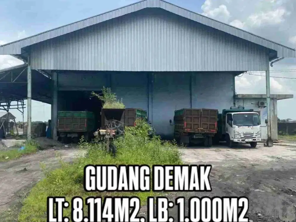 DIJUAL GUDANG DEMAK, JATENG. EX PABRIK BATAKO