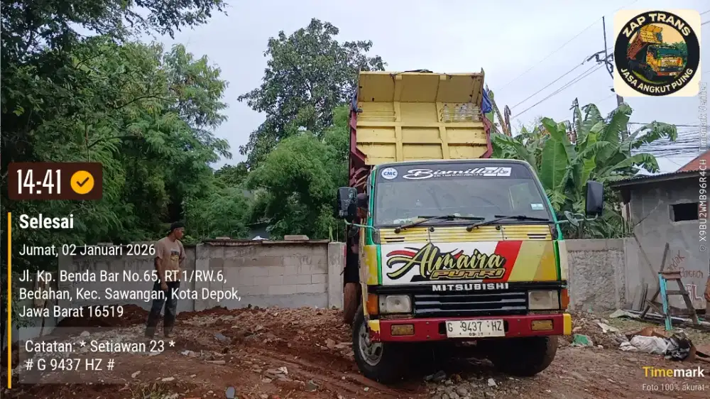 tanah urukan buang puing