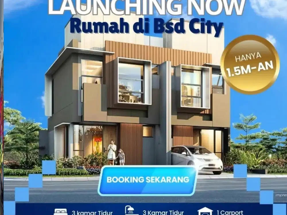 LAST CALL! CLUSTER IZZI BY SINARMASLAND BSD CITY KAPAN LAGI RUMAH MEWAH 1MAN! LOKASI PREMIUM