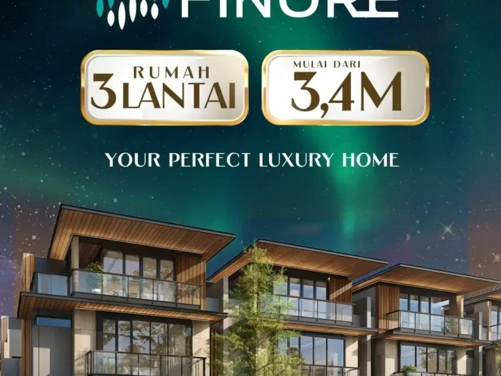 3 lantai lokasi mewah! CLUSTER FINORE summarecon serpong 7x17 9x17 mulai 3,5milyaran