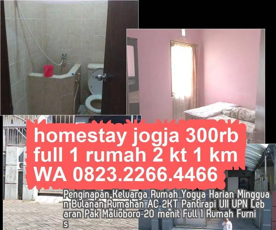 Penginapan Concat Yogya Bulanan Mingguan Harian AC 2KT Murh Pakuwon Ma