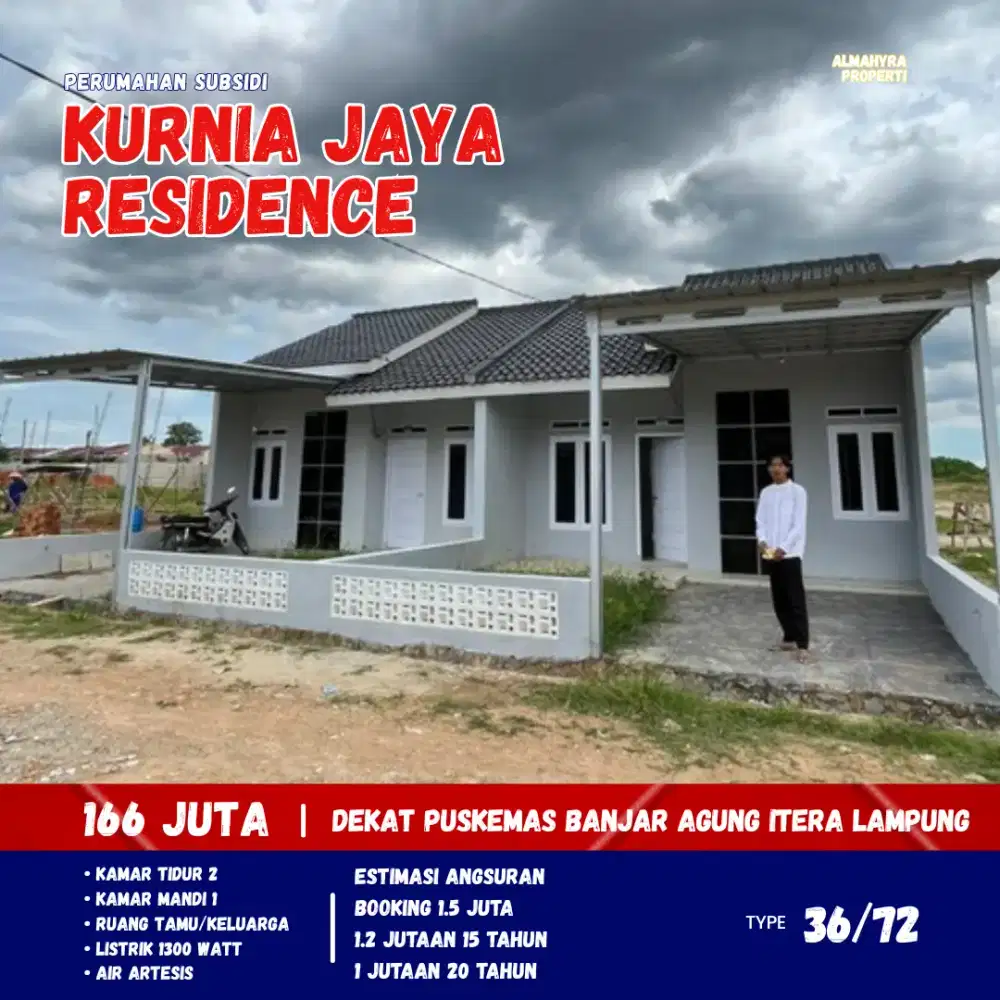 Rumah Subsidi Tanpa DP Dekat Kampus Itera Lampung