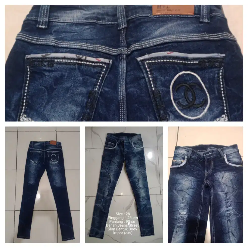 CELANA JEANS DENIM PANJANG MERK MVL