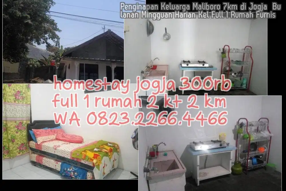 Penginapan Keluarga Maliboro 7km di Jogja  Bulanan Mingguan Harian Kel