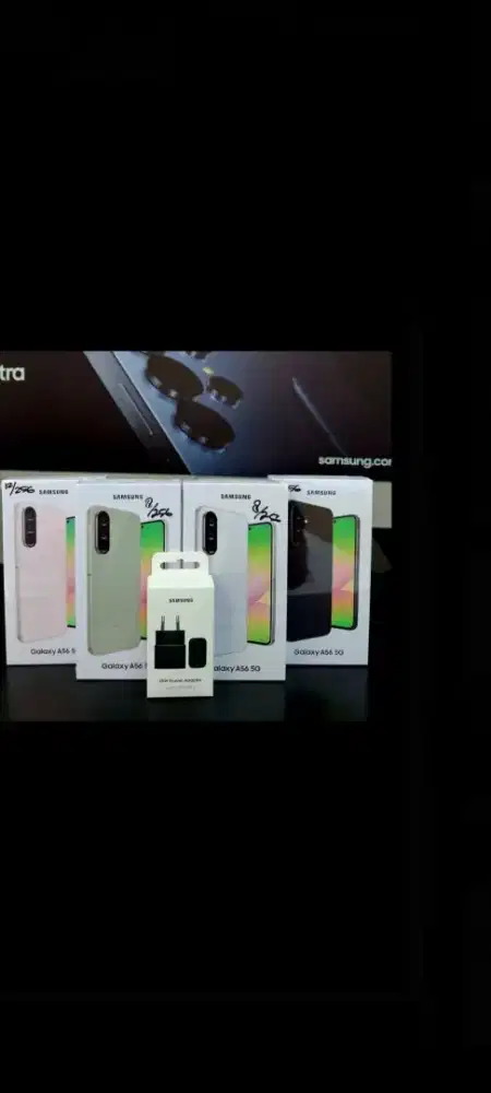 Samsung galaxy A56 ram 12gb dan8/256 + adaptor charger