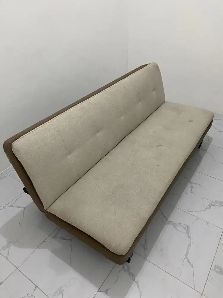 Preloved Sofa Bed Informa New Windsor Sofa Bed - Krem/Coklat Tua