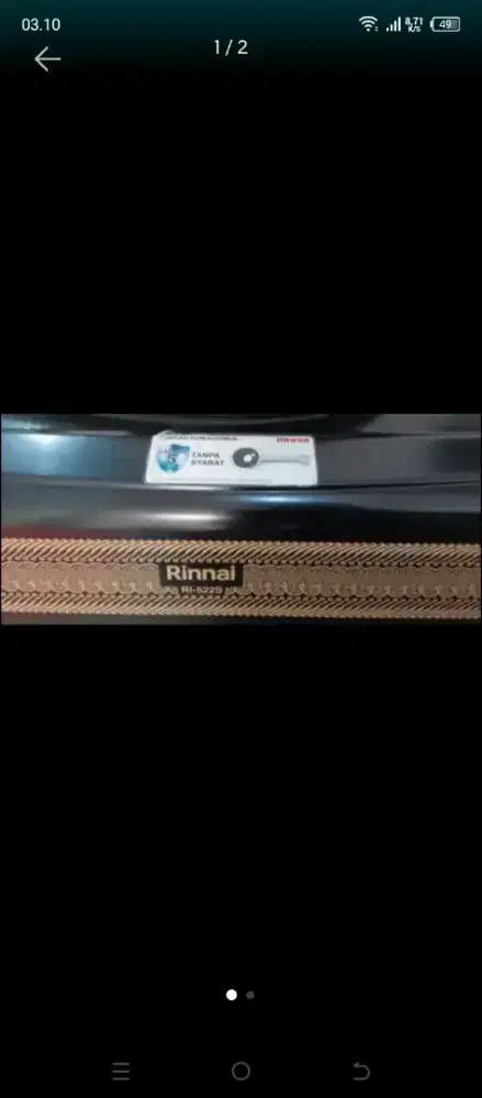 Di jual kompor gas 2 tungku RI 522S