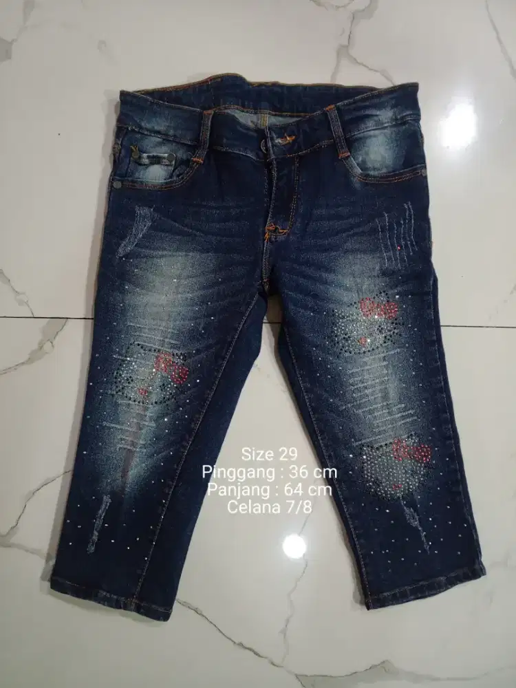 CELANA 7/8 SIZE 29 MERK TARA JEANS DENIM (EKS)