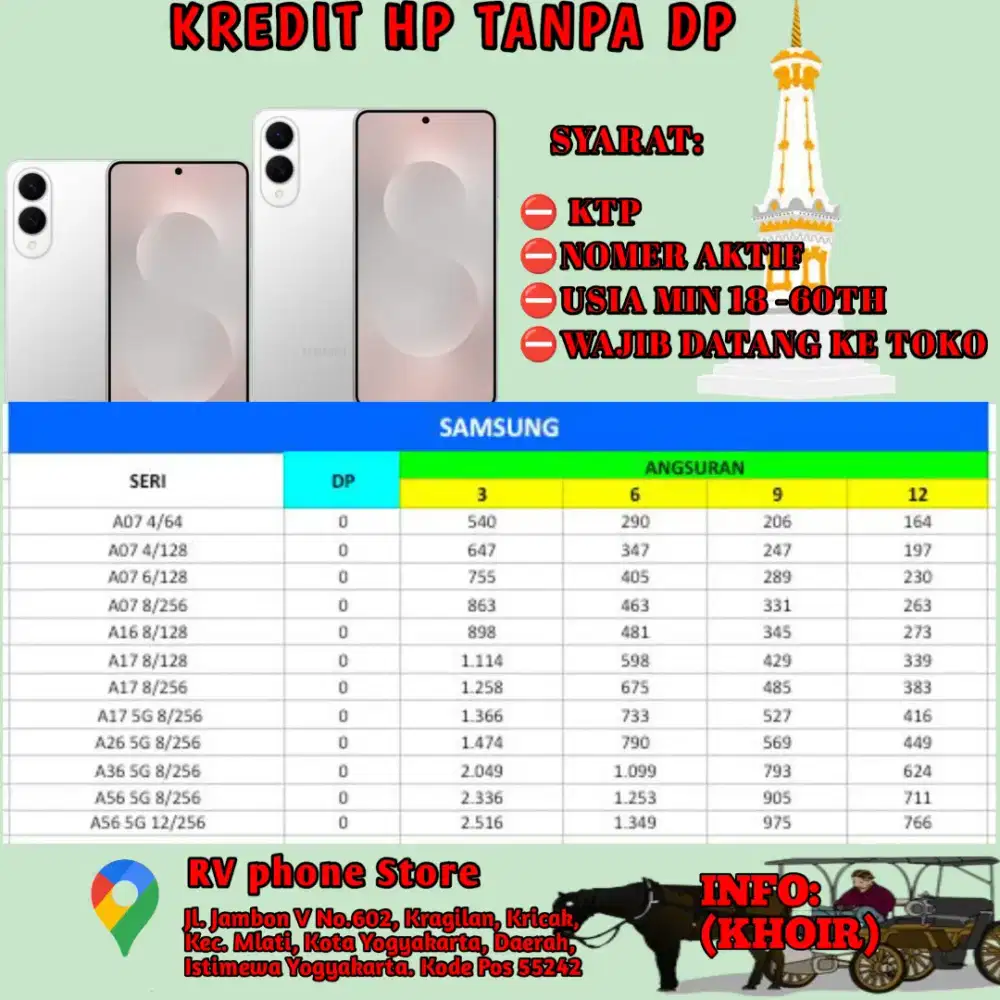 Kredit hp Samsung tanpa DP