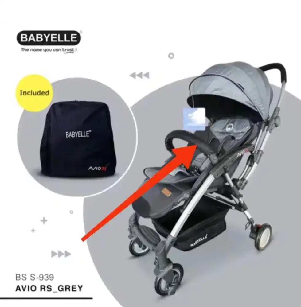 JUAL STROLLER BABYELLE AVIO RS GREY
