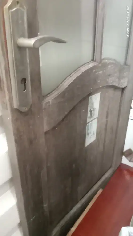 Daun pintu kayu kamper 80 x 200