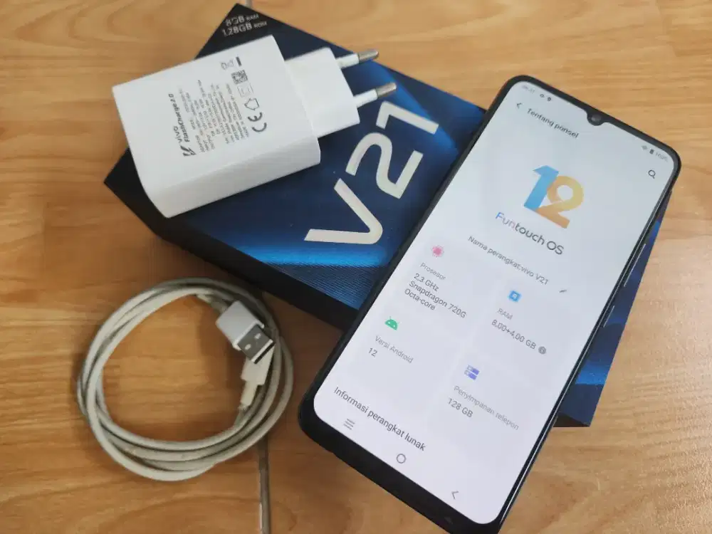 VIVO V21 4G (8/128) MULUS ISTIMEWA FULLSET NO MINUS BANYAK BONUS