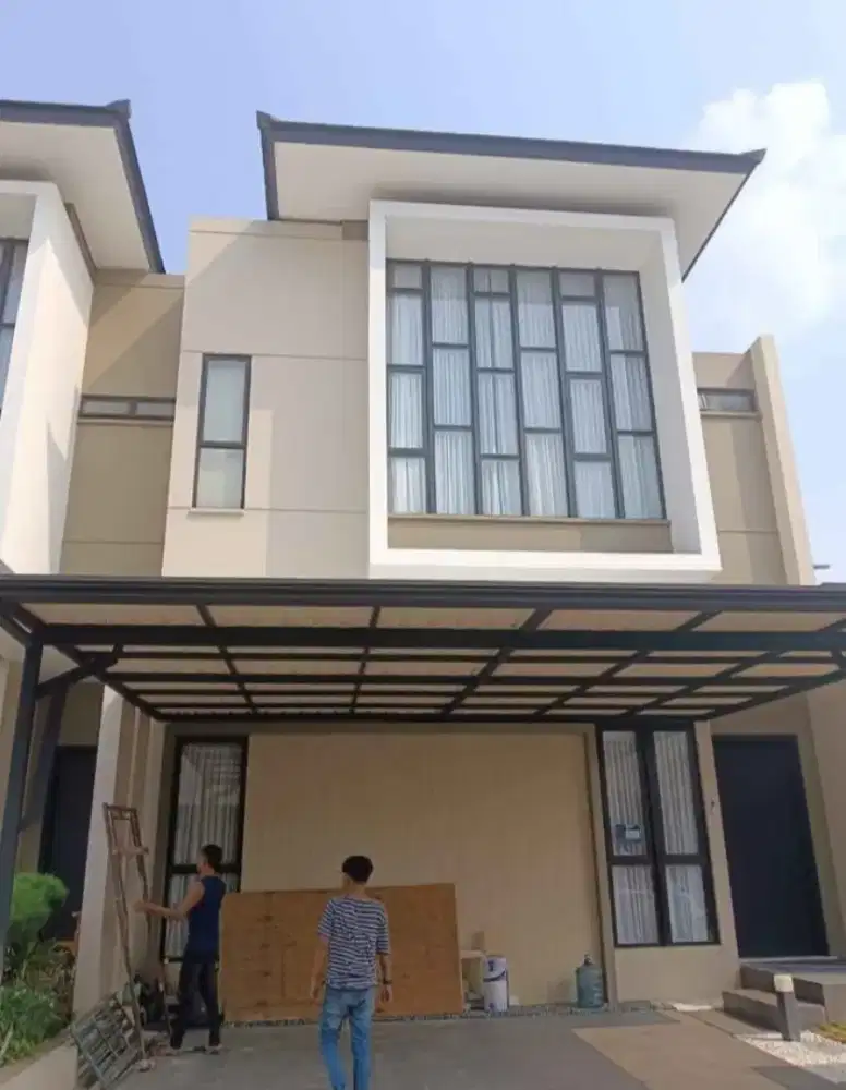 Kanopi alderon single layer kombinasi list profil talang air