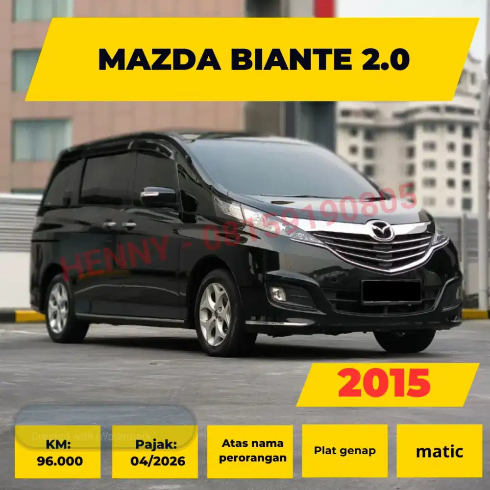 Mazda Biante 2.0 matic tahun 2015 Hitam