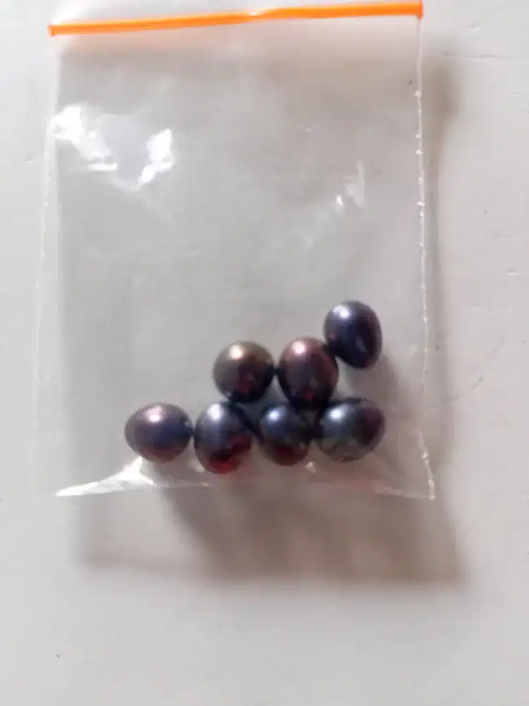 Batu Cincin Akik Permata Natural Black Pearl Mutiara Hitam Air Laut