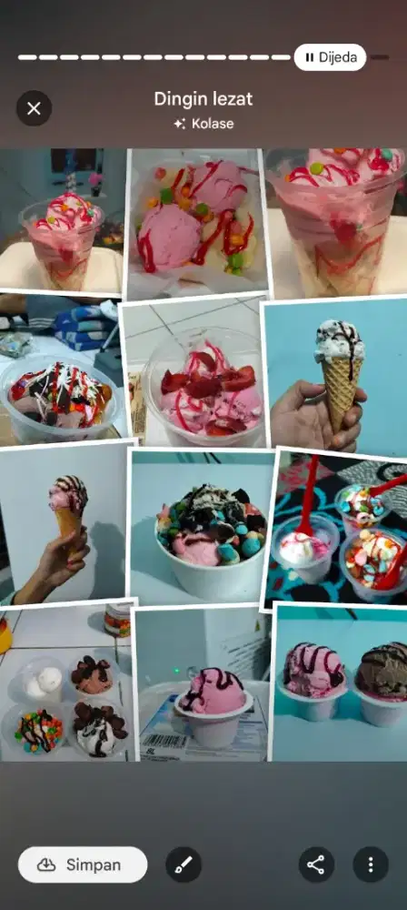 Es Cream Cemil, Es cream aneka toping