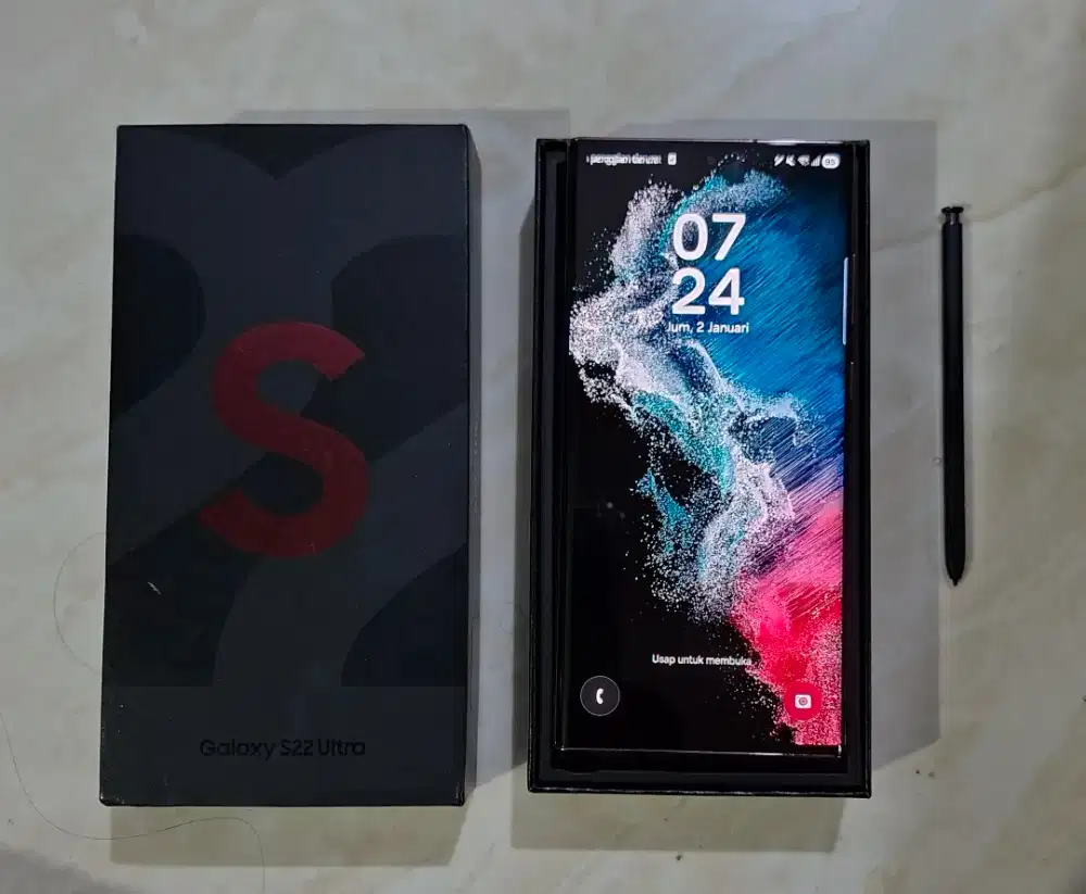 Samsung S22 Ultra 5G, Ram 12/258, Warna Burgundy, Ex. Sein Indonesia