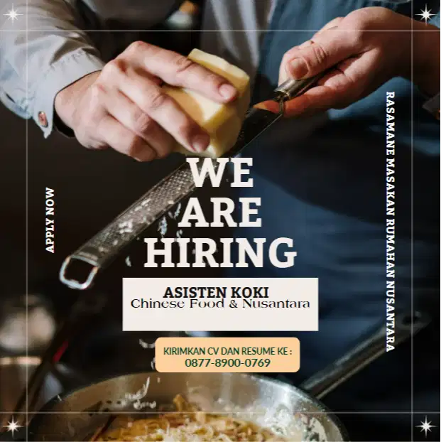 Lowongan Kerja Asisten Koki & Barista Coffee