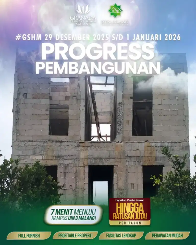 Di jual rumah kost dekat dengan UIn 3 umm unisma dinoyo