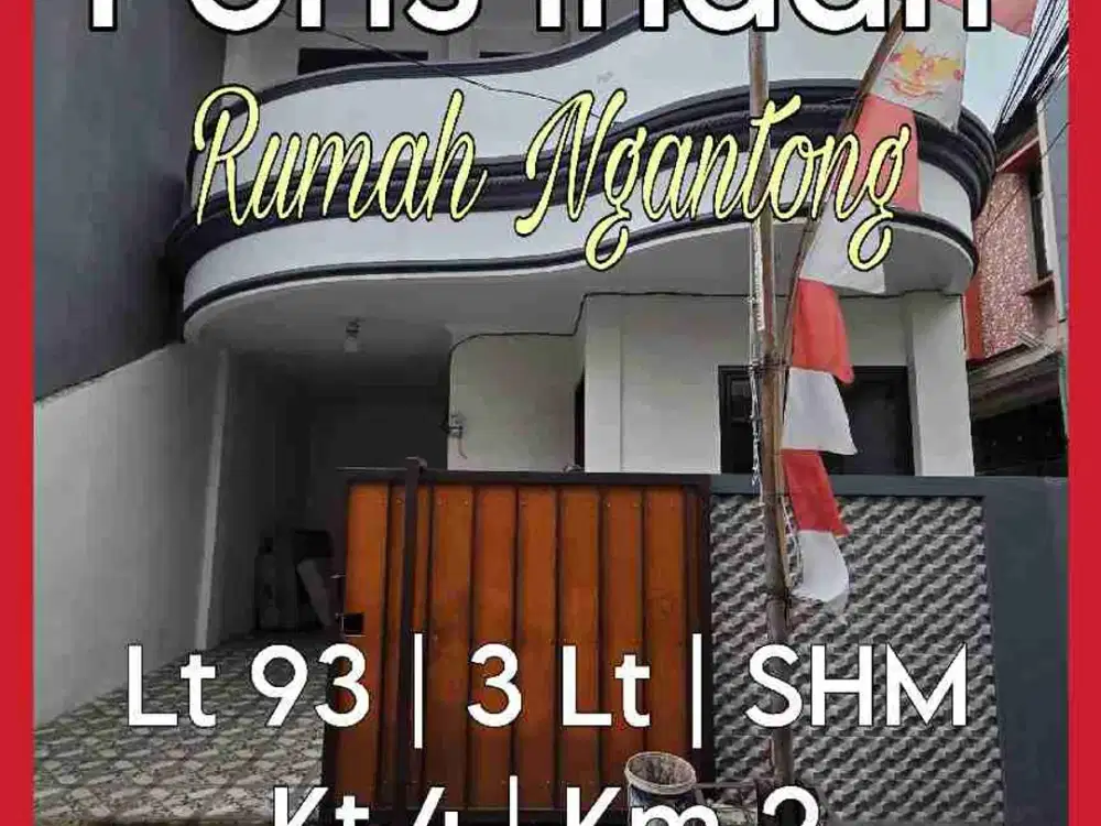 Wilson Rumah ngantong 3 lantai di poris indah