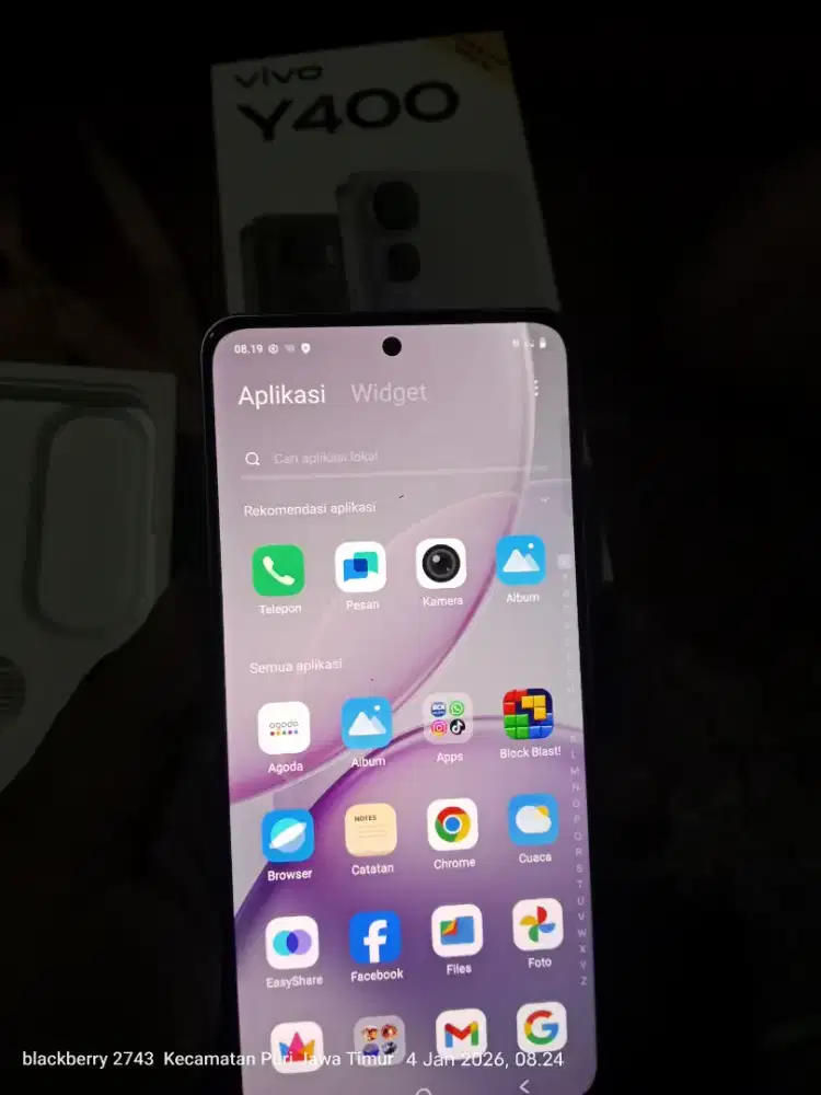 Vivo y 400 ram 8 giga memori 256. Bekas rasa baru