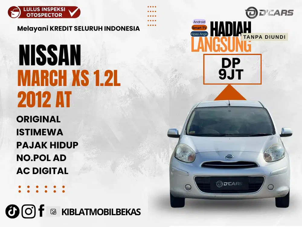 NISSAN MARCH XS AC DIGITAL 2012 MATIC ORIGINAL ISTIMEWA AGYA