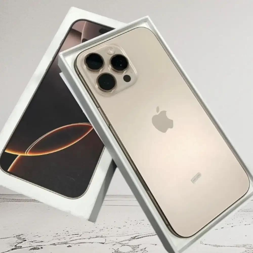 iphone 16 pro max Desert 256 ibox mulus lengkap garansi on