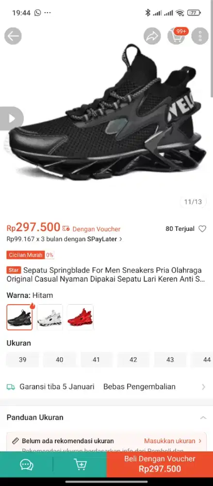 Sepatu springblade/sepatu olahraga pria