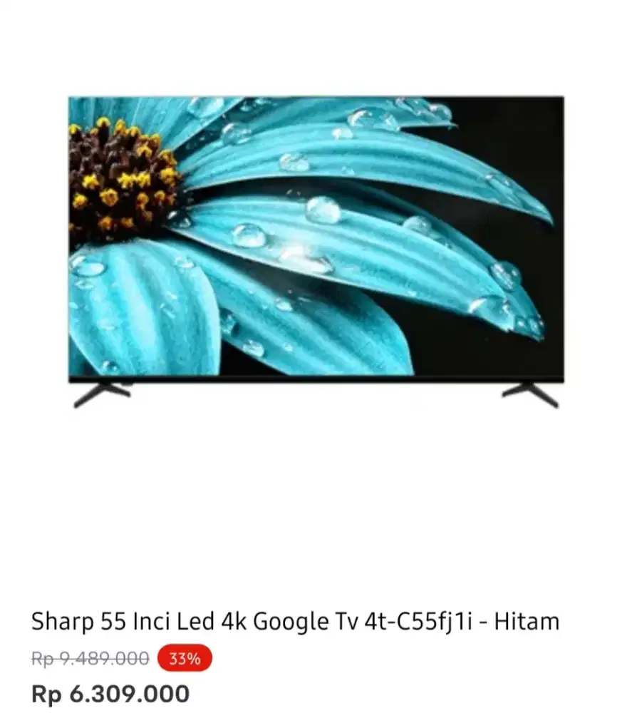 SHARP GOOGLE TV 4K 55 INCI