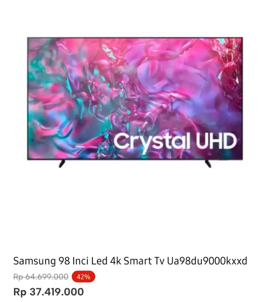 SAMSUNG SMART TV 4K 98 INCI