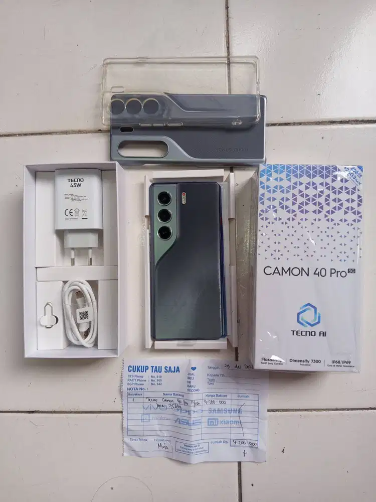 Camon Tecno 40 pro 5g (second) baru seminggu.