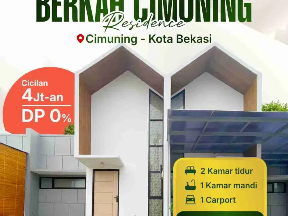 Rumah Dijual di Cimuning Kota Bekasi dekat Toll Grandwis