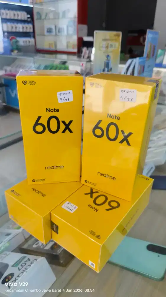 Realme Note 60x 4+4/128 baru segel box pabrik bergaransi resmi