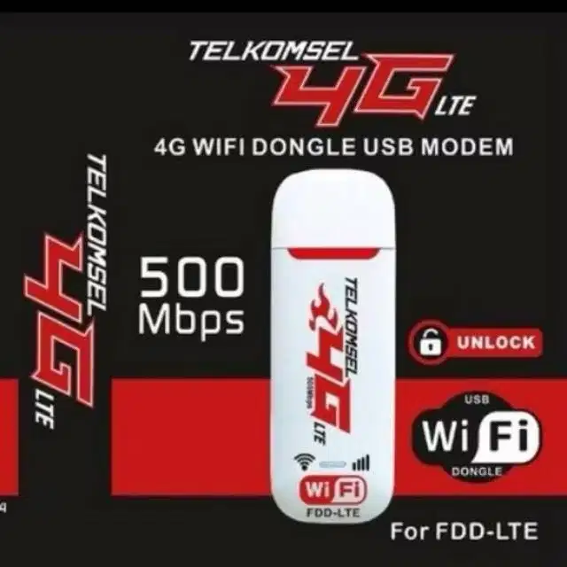 Modem Wifi Mifi 4G LTE Telkomsel USB 500mbps Unlock All Operator 500