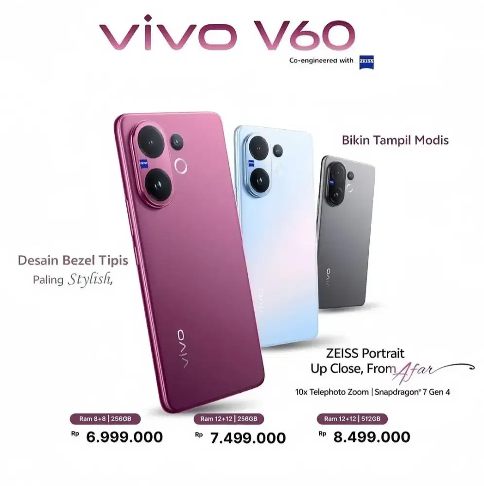 VIVO V60 5G ZEISS TELEPHOTO 10X ZOOM