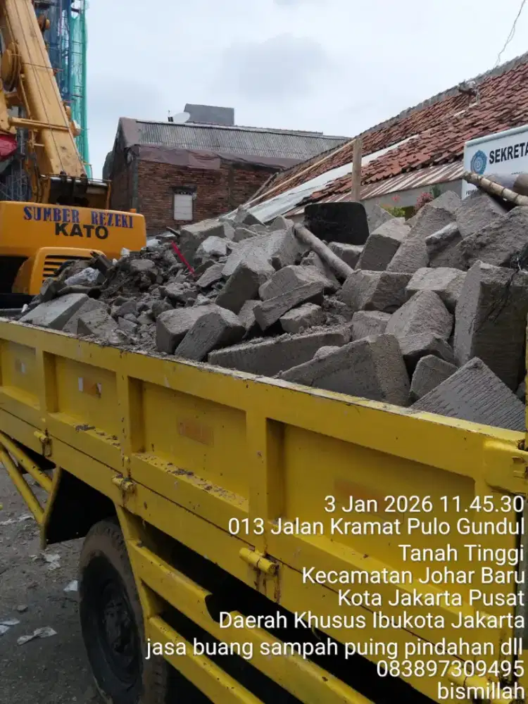 Jasa buang puing dan angkut sampah