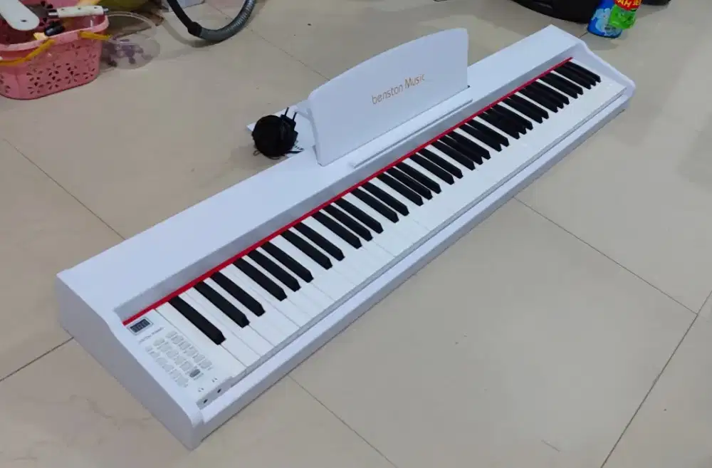 Piano Benston Putih 88 keys, Tuts Hammer bagus