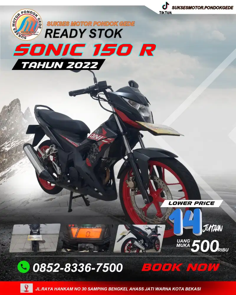 DP 500 RIBU HONDA SONIC 150R TAHUN 2022 BERGARANSI