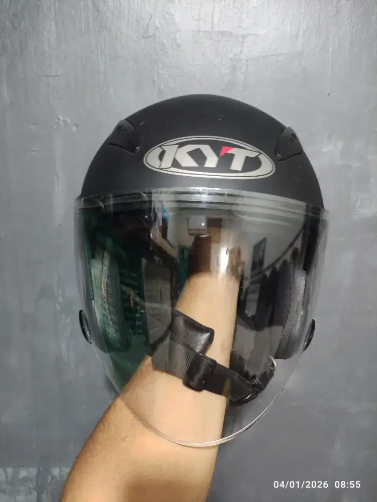 HELM KYT FLAT R BLACK DOFF