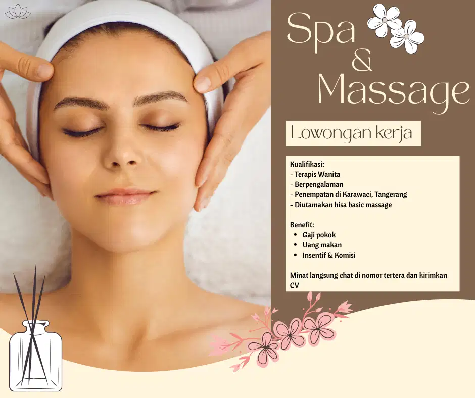LOWONGAN TERAPIS MASSAGE PIJAT