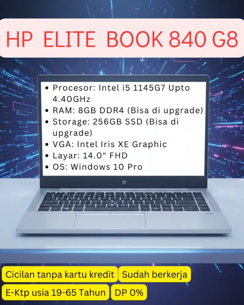 Cicilan Murah Laptop HP ELITE BOOK 840 G8 i5 8gb/256gb